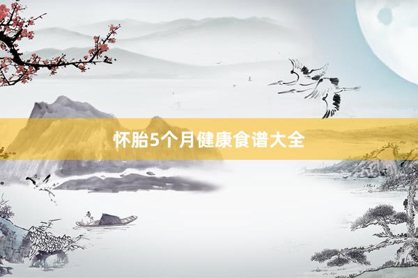 怀胎5个月健康食谱大全